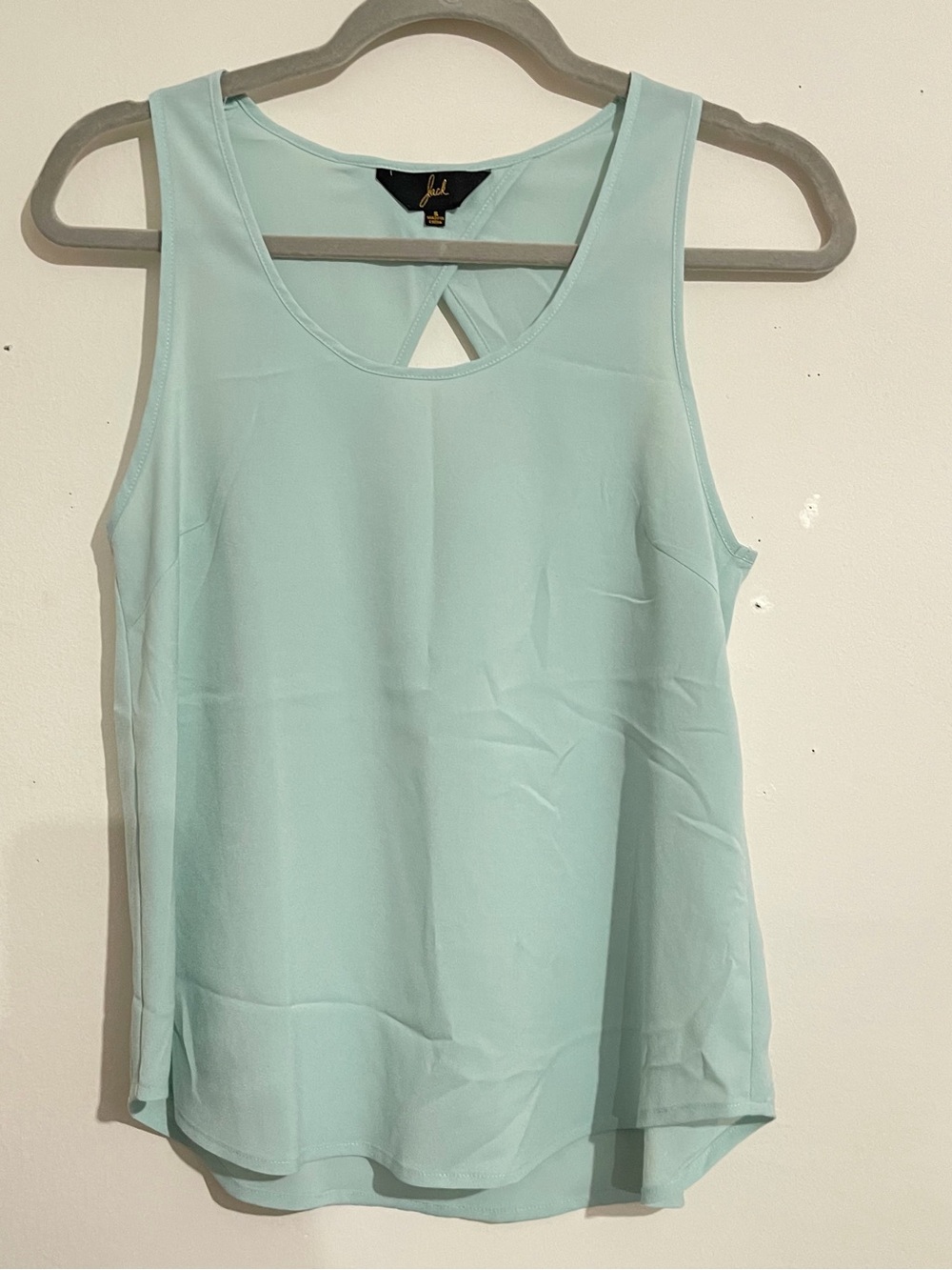 Jack by BB Dakota Light Aqua Sleeveless Tank with Back Keyhole